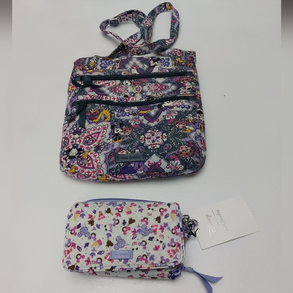 Vera Bradley Disney Sweet Treats Triple Zip Hipster & All In One Crossbody NWT